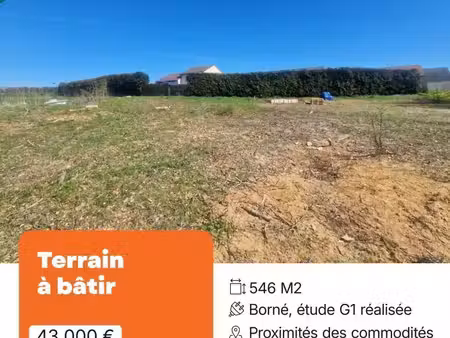 terrain constructible à vendre