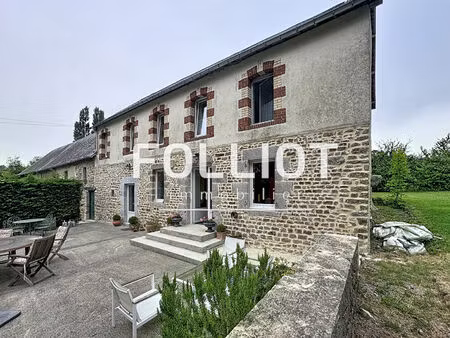 à vendre 50660 quettreville-sur-sienne magnifique maison en pierre de 115 m² avec 3 chambr