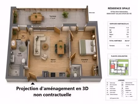 appartement à saint-gilles-croix-de-vie (85800)
