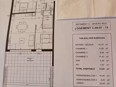 location appartement 4 pièces à luc-la-primaube (12450) : à louer 4 pièces / 75m² luc-la-p