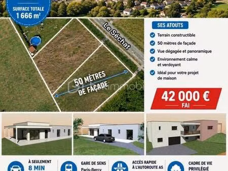 terrain constructible à vendre