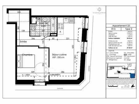 vente appartement 2 pièces 43 m² à arras (62000)  211 000 €