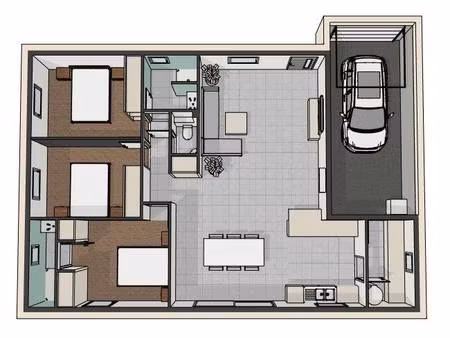 terrain avec maison neuve à vendre