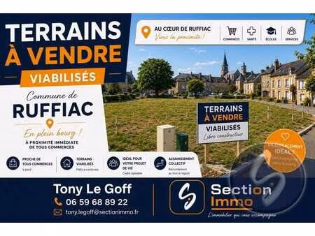 terrain constructible viabilisé à vendre