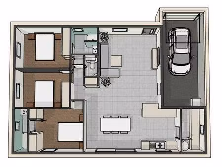 terrain avec maison neuve à vendre