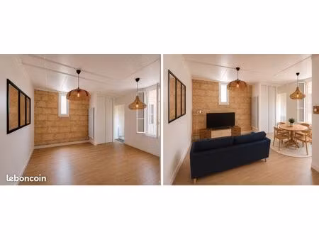 appartement t2 50m² rénové avec terrasse