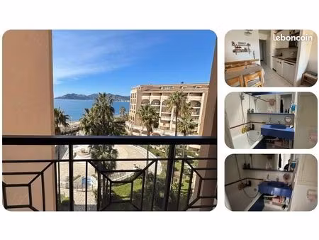 vente appartement cannes t1+ front de mer