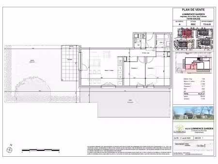 vente appartement 3 pièces 64 m² sales (74150)