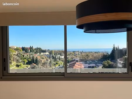 vue mer 4p 74m2 + 35m2 de terrasse entièrement refait à neuf calme et ensoleillé parking e
