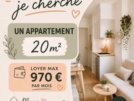 recherche appartement - 20m2