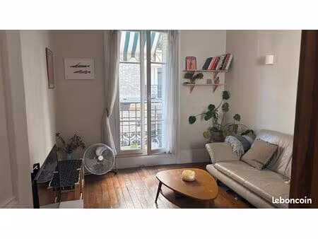 location meublée appartement charmant 2 pièces 38m² paris 18e (guy moquet)