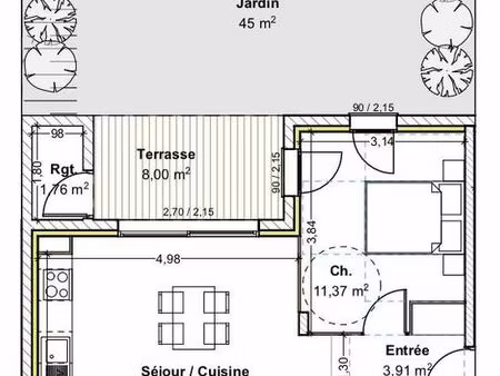 vente | appartement t2 | 2p | 1ch | 50.27 m² | belleville-en-beaujolais | expo est | terra