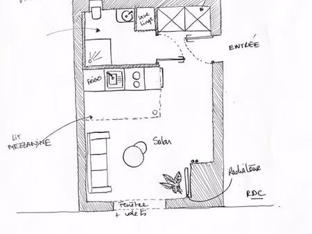 a louer studio rdc 21 m² pharo/catalans – proche mer et centre-ville