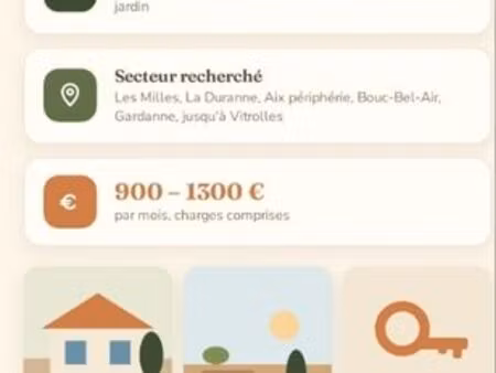 couple en cdi cherche location – secteur aix / les milles