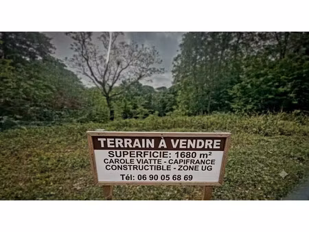 vente terrain 1680 m² à sainte anne (97180)  116 100 €