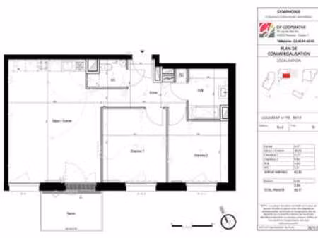 vente appartement 3 pièces à saint-herblain nord-sillon-thébaudières (44800) : à vendre 3 