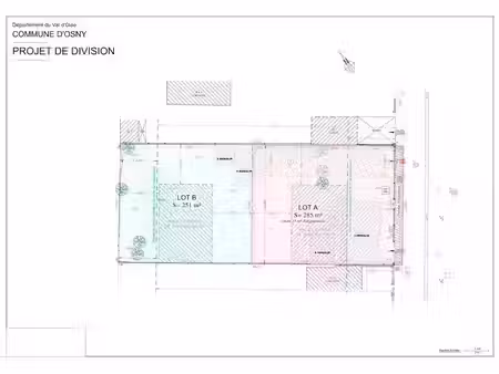 vente terrain 251 m² à osny (95520)  160 000 €
