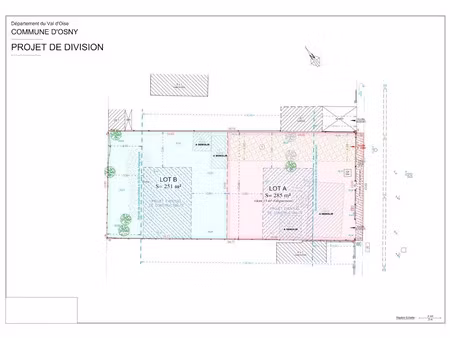vente terrain 285 m² à osny (95520)  150 000 €