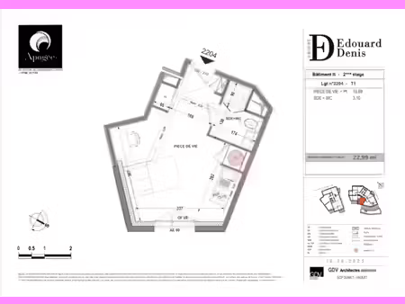 location meublée appartement 1 pièce 22 m² à aytre (17440)  540 €