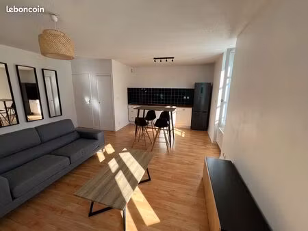 location duplex meublé 66m² – proche gare + garage sécurisé
