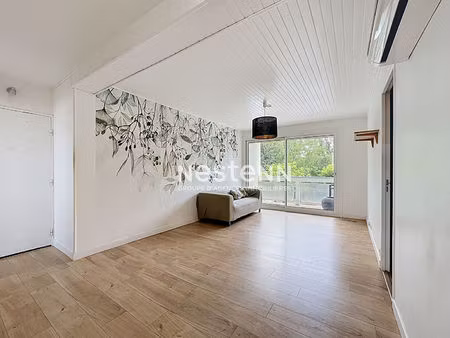a vendre: appartement t3 entièrement rénové - bord de garonne  au calme  avec garage et st