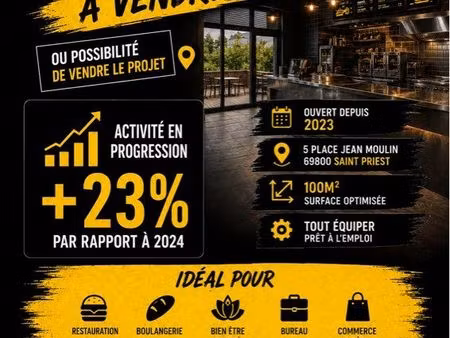 à vendre – fonds de commerce restauration rapide – saint-priest (69800)
