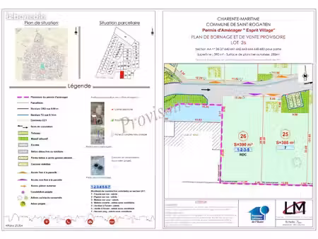 terrain 390 m² saint rogatien