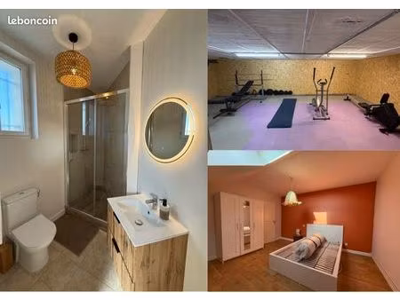 grand appartement meublé 167m² avec jardin et salle de sport – idéal étudiants / jeunes ac