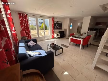 maison meublée f3 90 m2 jardin 250 m2