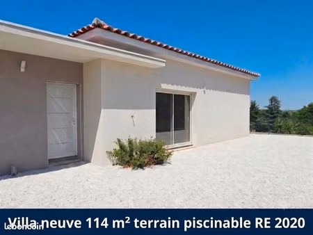 villa neuve contemporaine 114 m² – 3 chambres – suite parentale – terrain piscinable – à 1