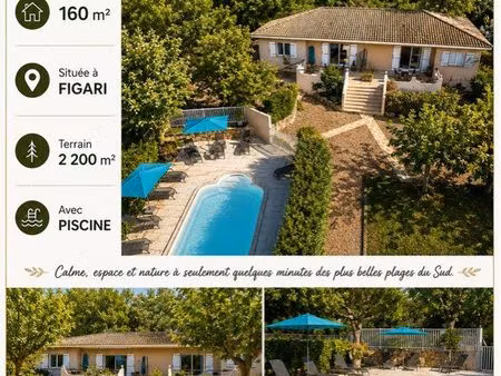 maison individuelle avec piscine  2 appartement modifiables