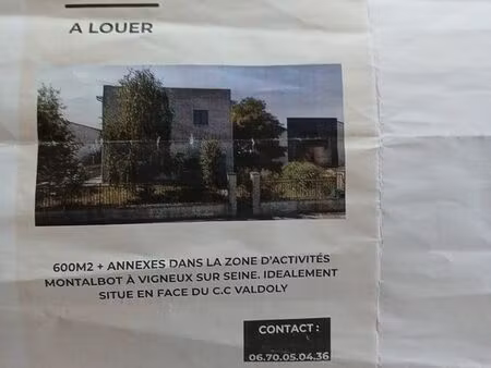 à louer – immeuble d'activités de 600 m² + annexe
