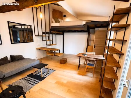 rare maison loft d'architecte 34 m² avec jardin entre croix de chavaux et robespierre
