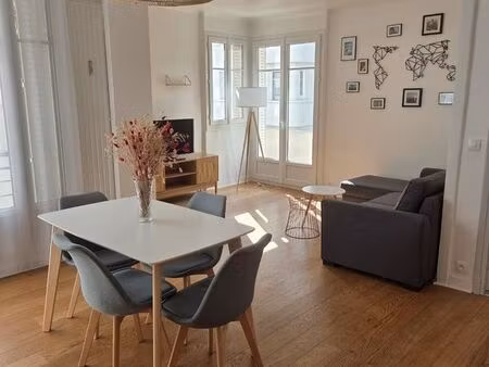 boulogne-billancourt – grand 2 pièces meublé de 51 m² avec balcon – résidence avec gardien