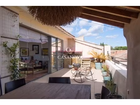 10 min beziers maison xviiie rénovée avec terrasses et garage