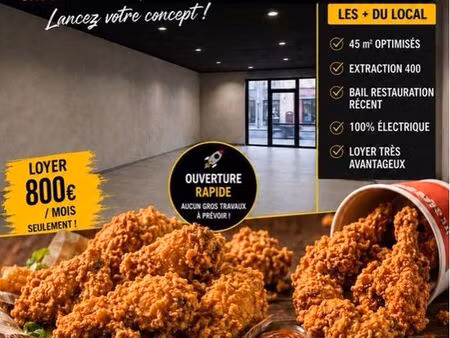 droit au bail restaurant 40m2