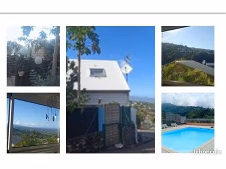 maison t4/5 étang-salé les hauts – vue mer & piscine