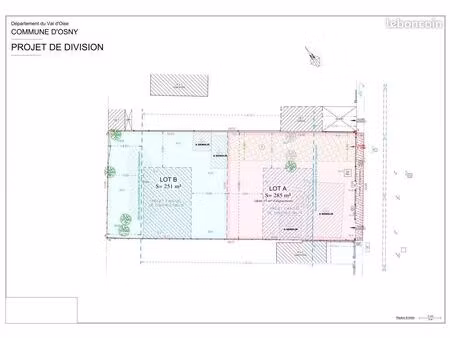 terrain 251 m² osny