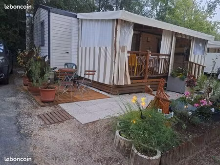 mobile home sur terrain ideal camping 17110  avec accès juillet-août au parc aquatique  à 