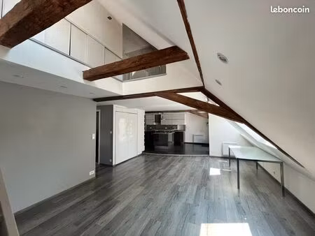 appartement style loft - centre de etupes - 69 m² en carrez - 1 chambre et 1 bureau