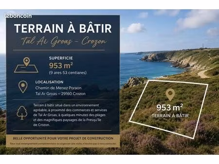 terrain 953 m² crozon