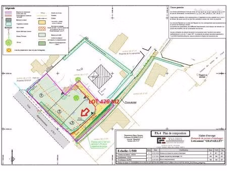 terrain constructible – pompertuzat (31450) – lot – 476 m² prix : 139 000