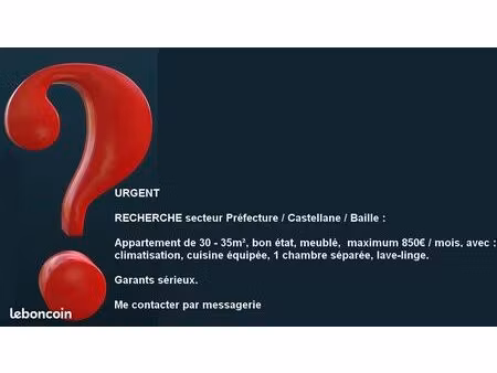 recherche appartement 5eme - 6eme marseille