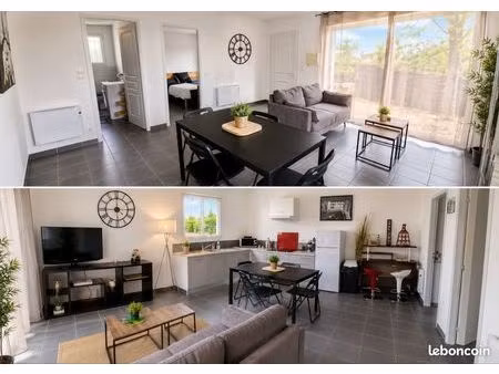 t2 meublé de 42 m² avec cour privative
