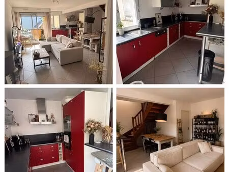 t4 duplex garage balcon cave - 3 chambres - centre quimper