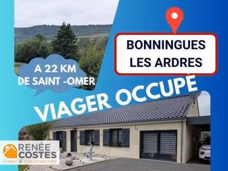 vente en nue propriété - f66-h61 ans - bonningues les ardres (62