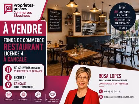 35260 cancale - bar restaurant 65 couverts  terrasse