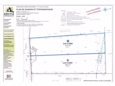 vente terrain 1272 m2 à saint-jean-de-bournay