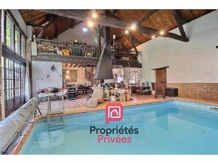 vente authentique longere gatinaise de 170 m2 avec grange de 170 m2 aménagée  piscine inte