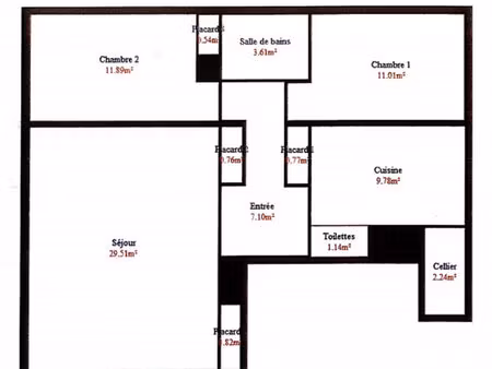 vente appartement 3 pièces  76.93m²  chaville